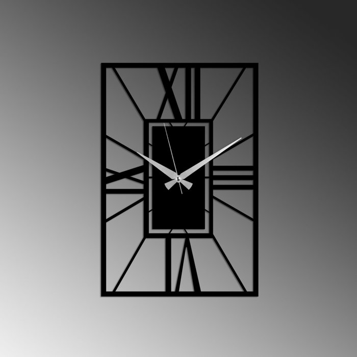 Wallity Reloj de pared metálico Striped en negro Wallity Reloj de pared metálico Striped en negro